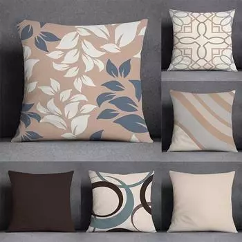 45x45 см декоративная наволочка с скандинавским цветочным геометрическим узором для гостиной, дивана, офиса, домашний декор 40x40cm