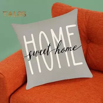 45x45 см квадратная наволочка из натуральных растений, модная буквенная печать, современная молния, смесь льна, диван, спальня, украшение для дома, подушка, наволочка