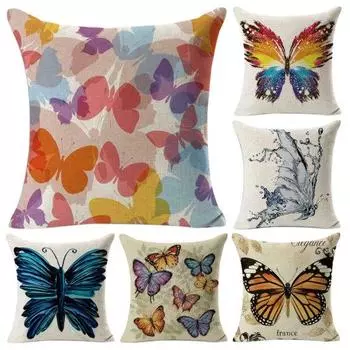 45x45 см квадратный узор бабочки наволочка наволочка домашний декор дивана 15