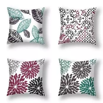 45x45 см наволочка с геометрическим принтом для гостиной, дивана, офисного сиденья, автомобильная подушка, креативный орнамент, украшение для дома 40x40cm