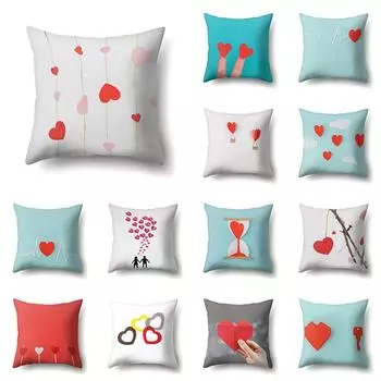 45x45 см наволочка с принтом в виде сердца оригами украшение для дома гостиная диван наволочка украшение для спальни 40x40cm