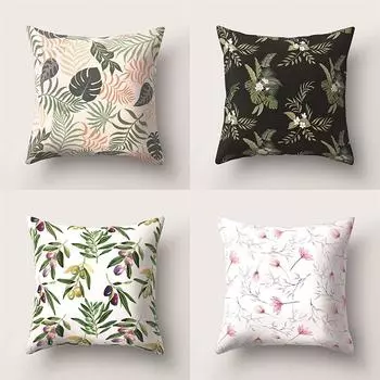 45x45 см наволочка с тропическим цветочным принтом, диван, кресло, кровать, украшение автомобиля, наволочка для спальни, домашнего декора, наволочка для обнимашек 40x40cm