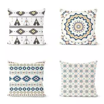 45X45 СМ Ретро Абстрактная Геометрическая Наволочка Гостиная Диван Офисное Сиденье Автомобиля Чехлы Домашний Декор Плюшевые Оптовая Продажа 40x40cm