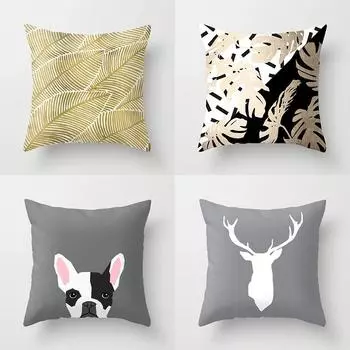 45x45 см современный легкий роскошный геометрический принт с перьями украшение наволочка для комнаты кровать диван стул офисная подушка домашний декор 40x40cm