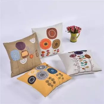 45x45 см винтажный подсолнух цветок принт домашний диван стул подушка чехол хлопок лен украшение 45x45cm