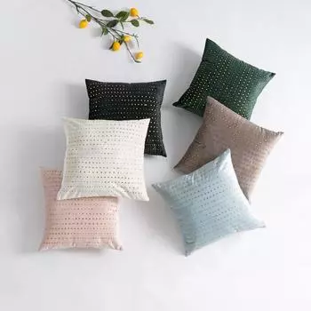 45x45cm/50x50cm Light Luxury Dutch Velvet Gold Starry Hot Diamond Pillowcase Sofa Cushion Cover Home Decoration