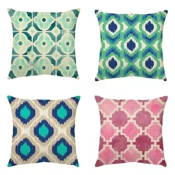45x45cm Abstract Geometric color Printed Pillowcase Living Room Sofa Office Seat Cushion cover Home Decor Embrace 40x40cm