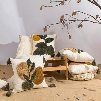 45X45Cmbohemian тафтинговая наволочка, подушка с кисточками, диван, гостиная, прикроватная подушка, одинарная наволочка, без наволочки, отдельная наволочка 45x45cm