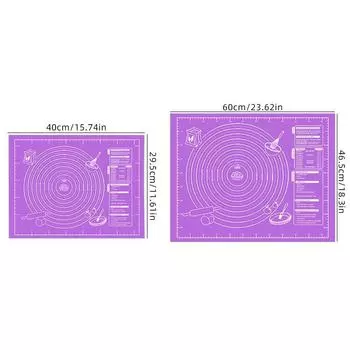 45x60см/40x29,5см Очень большой коврик для выпечки Силиконовый коврик Коврик для выпечки Коврик для раскатывания теста Тесто для пиццы Неприлипающий держатель Кухонные инструменты 40*29.5cm