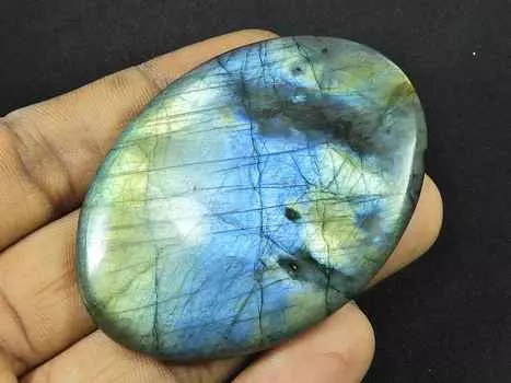 45X64MM Синий Лабрадорит Овальная Форма Кабошон Россыпью Натуральный Драгоценный Камень 184 Карата. СК-3905