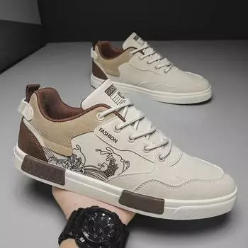 4647 Мужские модные повседневные туфли большого размера с замшевыми вставками - спортивная обувь Four Seasons 44