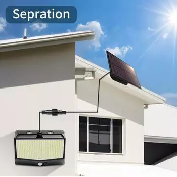 468 LEDs Outdoor Solar Lights Waterproof Motion Sensor Human Induction Solar Spotlight Wall Lamp for Yard Garden 3 Modes