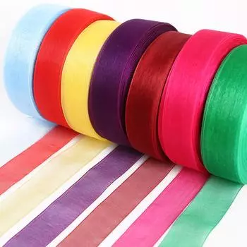 46 метров шелковая атласная лента для украшения свадебной вечеринки из органзы DIY Пояс для упаковки подарков бордовый