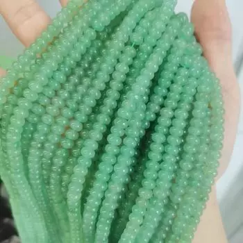 46 мм 58 мм натуральный зеленый авантюрин бусины-разделители в форме рондель, аксессуары для бисера своими руками, 15 дюймов одна нить 2X4MM