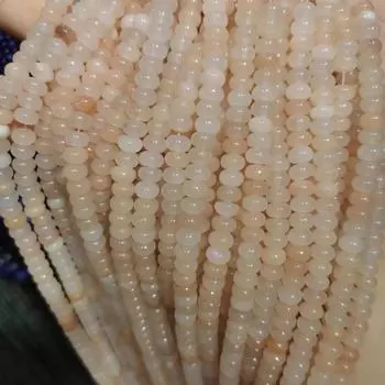 46 мм натуральный розовый авантюрин бусины-разделители в форме рондель, аксессуары для бисерных изделий своими руками, 15 дюймов одна нить 4X6MM