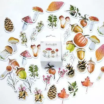 46 шт./кор. Осень леса дневник наклейки планировщик скрапбукинг клейкие канцелярские принадлежности школьные принадлежности 1 box