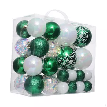 46 шт. Рождественские шары, украшения, елочные безделушки, украшения для дома champagne gold