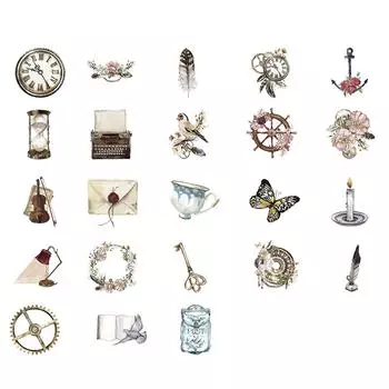 46 шт. Винтажные наклейки для скрапбукинга, богатые узоры, самоклеящиеся декоративные наклейки для фотоальбома