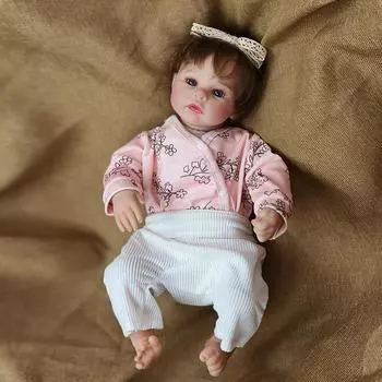 46 см кукла игрушка луг 3D окрашенная кожа Bebe Reborn Baby куклы с прошитыми волосами мягкие виниловые тактильные куклы игрушки 46cm