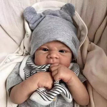 46 см кукла-имитация, ручная работа, изысканная роспись, 3D кожа, перерождение, кукла, детские игрушки 46cm серый