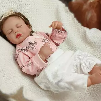 46 см очаровательные куклы-реборн LouLou спящие реалистичные 3D окрашенные кожаные силиконовые виниловые милые новорожденные рождественские игрушки в подарок для девочек Cloth Body Doll