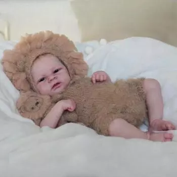 46 см тканевое тело куклы реборн Элайджа реалистичная эмуляция куклы одежда линия комбинезон чистая ручная 3D роспись кожи реалистичные игрушки для куклы для детей рождественский подарок cloth body