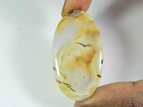 46Cts. Натуральный камень агат Монтана овальный кабошон россыпью драгоценный камень 25X45X04 MM ET-362