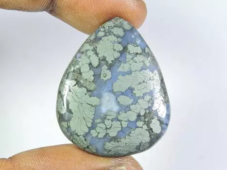 46Cts. НАТУРАЛЬНЫЙ СУПЕРМАРКАЗИТ ГРУША КАБОШОН 27X33X04 ММ ДРАГОЦЕННЫЙ КАМЕНЬ SK-576