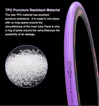 46g CYDY TPU внутренняя камера 700C GRAVEL велосипед 700x35-50C для покрышек 35C 38C 40C 45C 50C велосипедная камера MTB 29x1.5-1.95 пневматическая покрышка 65mm