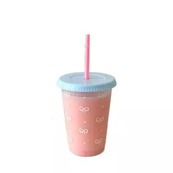 470/700ml Straw Cup Reusable Drinking Bottles Kawaii Water Bottle Juice 470ML-Style E