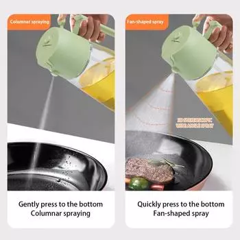 470 мл двойного назначения масляный распылитель бутылка с носиком для заливки многофункциональная герметичная масляная бутылка для барбекю зелёный