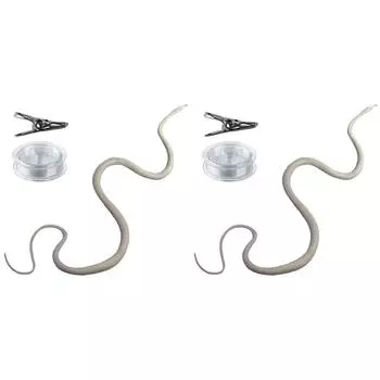 47,2-дюймовая змея-шутка с зажимом для веревки, реалистичная поддельная игрушка-змея, кляп, подарок (белый)