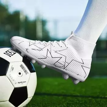 47 больших размеров нескользящие футбольные бутсы мужские и женские сломанные ногти длинные ногти студенческие взрослые высокие кроссовки Jinjiang 35