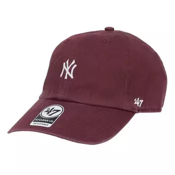 47 Brand 47 Кепка Мини-логотип Clean Up CLEAN UP МУЖСКАЯ ЖЕНСКАЯ КЕПКА Кепка с маленьким логотипом Сорок семь Янки Темно-бордовый Винно-красный Универсальный размер Мужская Женская [Б/у]