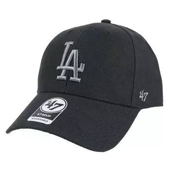47 Brand 47 Cap MVP ADJUSTABLE MLB LOGO CAP Low Cap Hat Forty Seven 6 Panel BLACK Black Street Dodgers Free Size Men s [Товар]