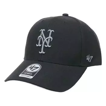 47 Brand 47 Cap MVP ADJUSTABLE MLB LOGO CAP Low Cap Hat Forty Seven 6 Panel BLACK Black Street Mets Free Size Men s [Товар]