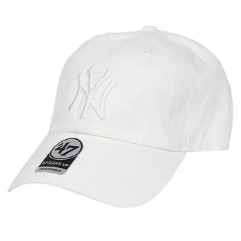 47 Brand 47 Cap Yankees Cleanup NY Logo CLEAN UP CAP MENS LADIES Hat Low Cap MLB NEW YORK YANKEES White x White Free Size Men s Women s [Товар]