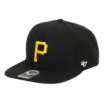 47 Cap Captain Hat Snapback SURE SHOT CAPTAIN Major League Pittsburgh Pirates Black Free Size [47 Brand] Мужская Женская B-SRS20WBP-BKF