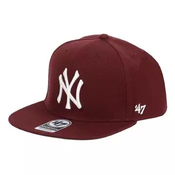 47 Cap Captain Hat Snapback SURE SHOT CAPTAIN Major League New York Yankees Dark Maroon Red Yankees Free Size [47 Brand] Мужская Женская (DarkMaroon)