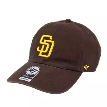 47 Cap Cleanup Low Cap Major League Hat Unisex Logo San Diego Padres Brown Free Size [47 Brand] Мужская Женская B-RGW21GWS-BWB