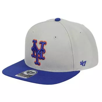 47 Cap MLB Sure Shot Captain Hat Forty Seven Snapback Major League National League Mets Двухцветная серая x королевская синяя мужская женская