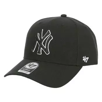 47 Cap MVP Hat Brand MLB New York Yankees NY Logo Street Unisex Стильная бейсболка на липучке черная черная белая часть Мужская женская и логотип...1