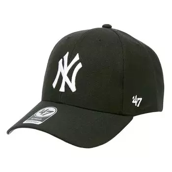 47 Cap MVP Hat Brand MLB New York Yankees NY Logo Street Unisex Стильная бейсболка на липучке черная цельная мужская женская