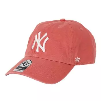 47 Cap Yankees Cleanup NY CLEAN UP Hat Low Cap Island Red Dark Pink Free Size [47 Brand] Мужская Женская B-RGW17GWS-IR