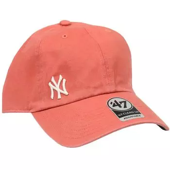47 Forty Seven Clean Up Low Cap Unisex Mini Logo CLEAN UP MLB Chibi Logo Hat Cap Yankees Island Red Men s Women s