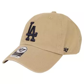 47 Кепка Dodgers Cleanup LA Logo CLEAN UP CAP MENS LADIES Кепка Низкая кепка MLB LOS ANGELES DODGERS Хаки x Синий Мужская Женская