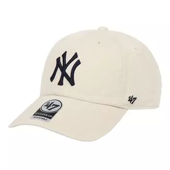 47 Seven Cap Yankees Cleanup CLEAN UP NY Logo CAP Hat Low Cap MLB NEW YORK YANKEES Bone Ivory Free Size [Forty Brand] Мужская Женская Off-White костяной