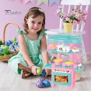 47 шт. детский кухонный игровой набор ролевые игры готовка плита раковина пищевые аксессуары подарок для девочек мальчиков практическое развитие способностей многофункциональная игрушка красный