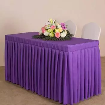 47 Скатерть Юбка Чехлы для Свадебного Приема Вечеринка Стол Чехол Рождественская Обеденная Скатерть белый