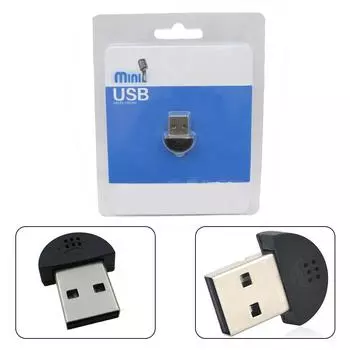 -47дБ±4дБ USB-микрофон 10*8*0,5 см 360° антишумовый аудио черный